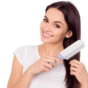 Antistatic self-cleaning hair detangling brush