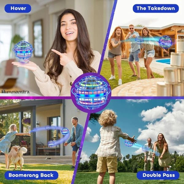 Flying Ball Toys, USB Rechargeable Built-in RGB Lights