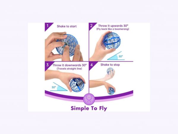 Flying Ball Toys, USB Rechargeable Built-in RGB Lights