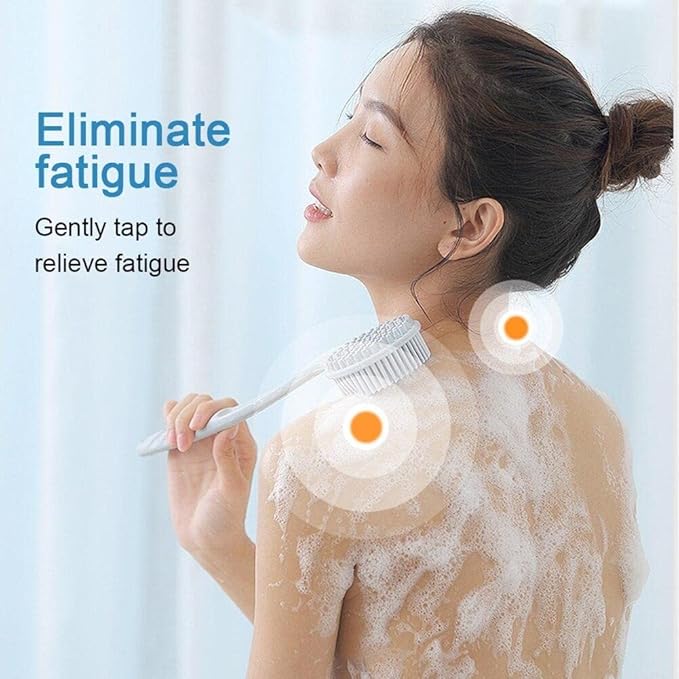 Silicone Back Scrubber Brush with Long Handle (1 Pc)