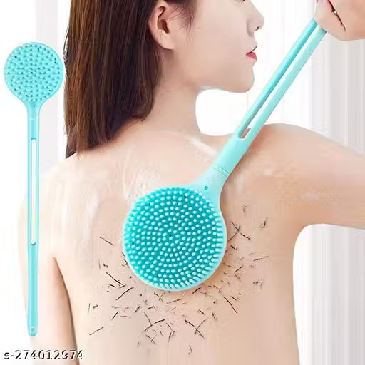 Silicone Back Scrubber Brush with Long Handle (1 Pc)